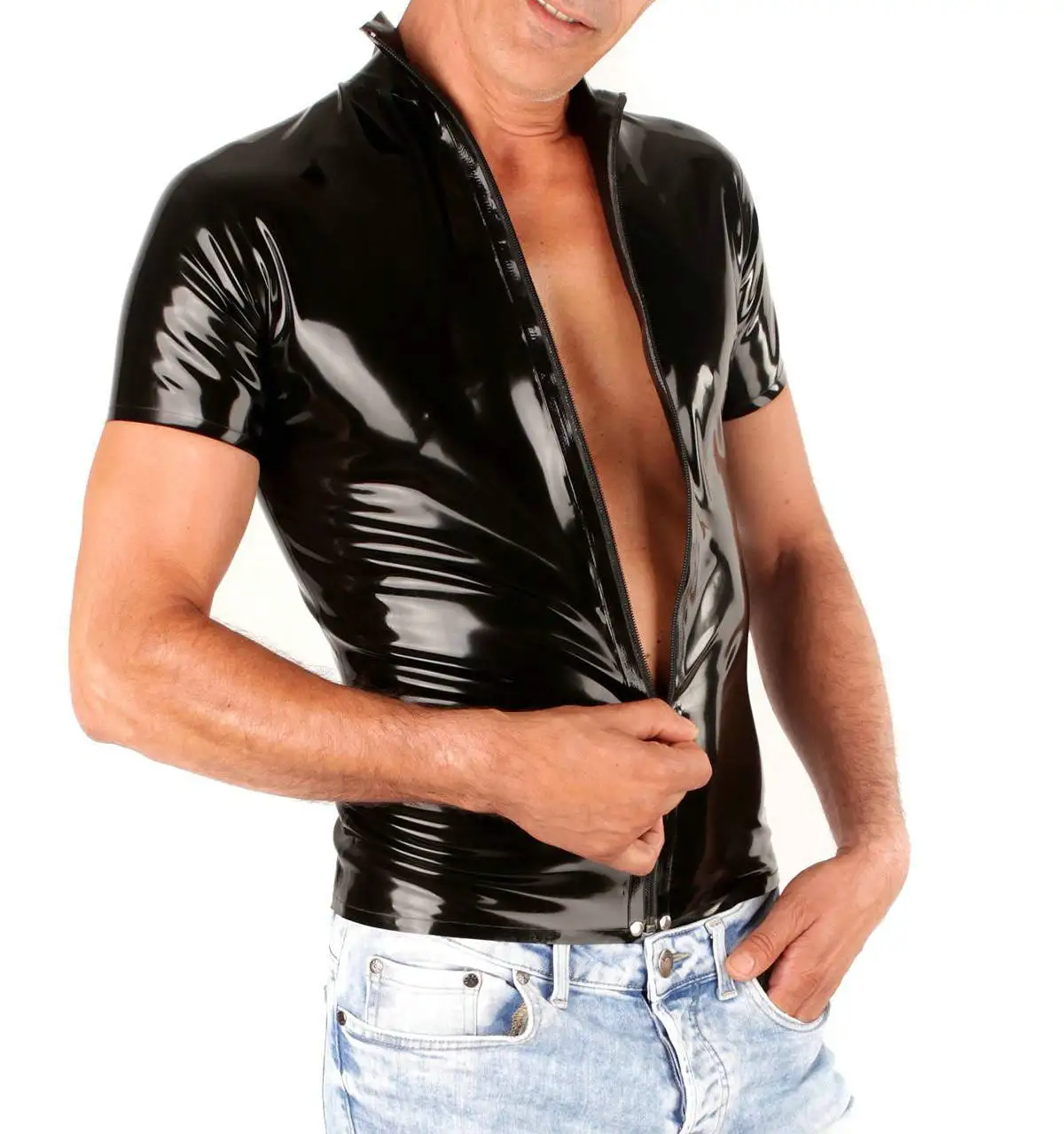 Wetsuit Men - Latex Sexy hommes sous-vêtements avant fermeture