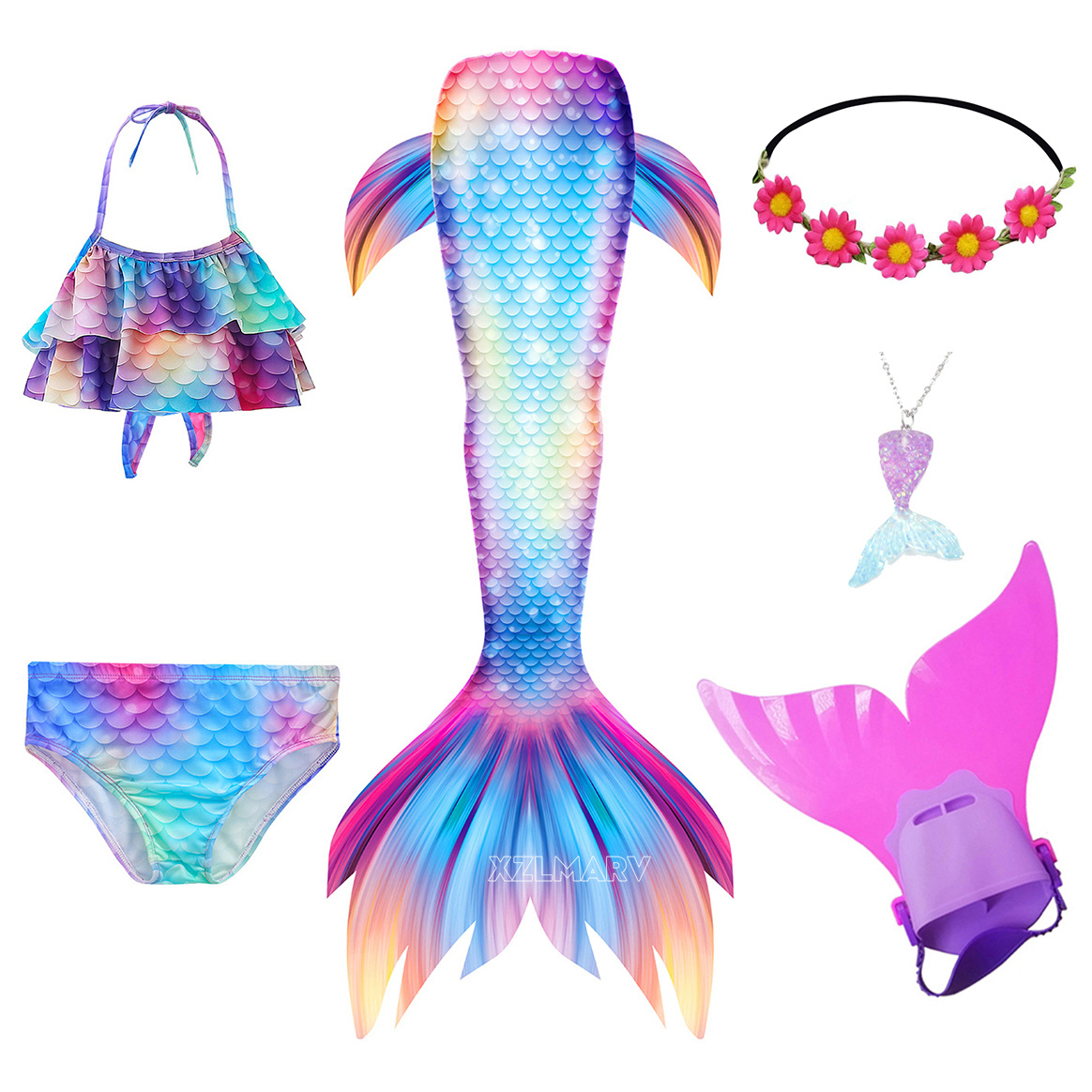 Filles natation queue de sirèn - Swim Fins avis et prix