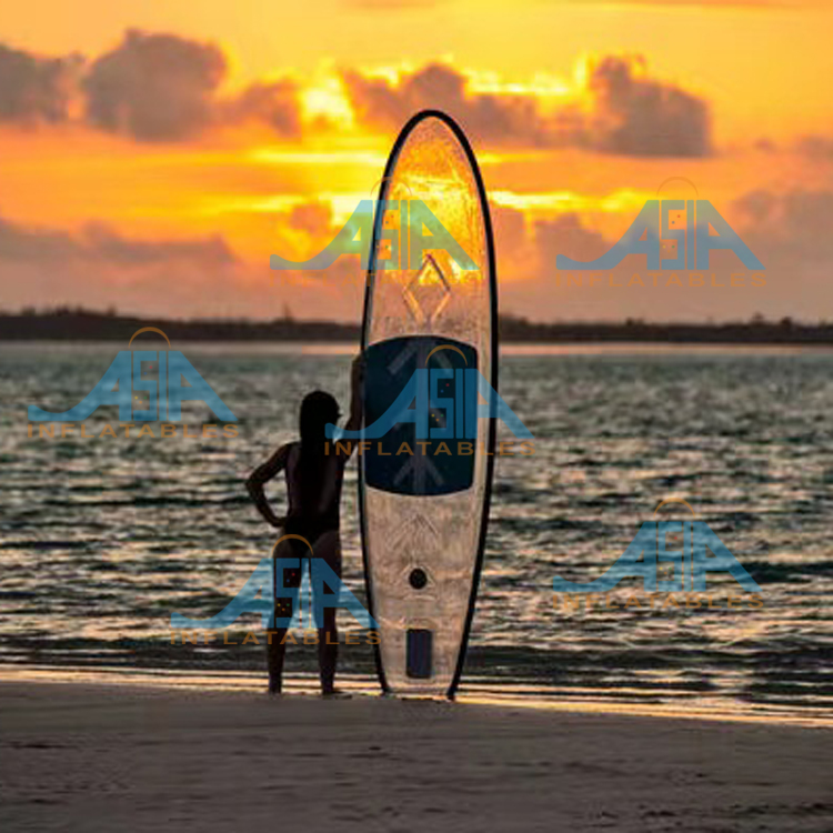 Planche à pagaie transparente  - Surfboard Leash avis et prix